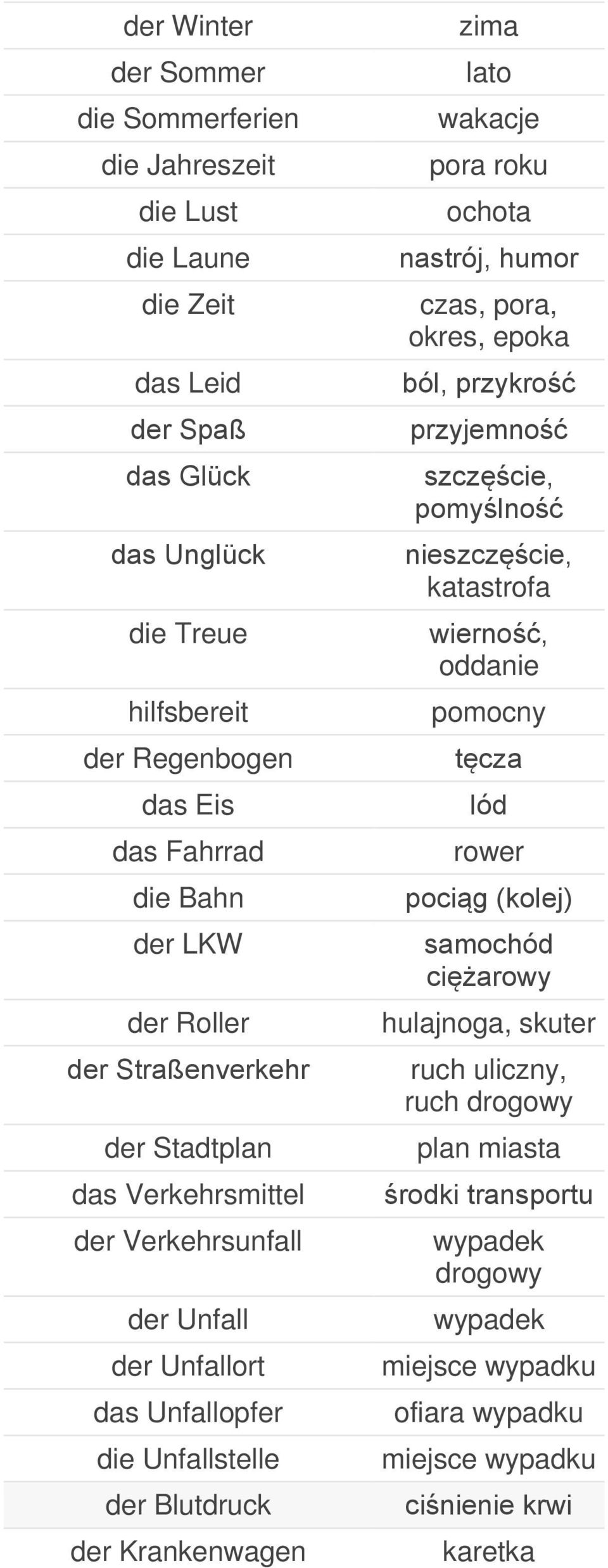 wakacje pora roku ochota nastrój, humor czas, pora, okres, epoka ból, przykrość przyjemność szczęście, pomyślność nieszczęście, katastrofa wierność, oddanie pomocny tęcza lód rower pociąg