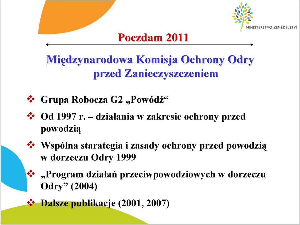 działania w zakresie ochrony przed powodzią Wspólna starategia i zasady