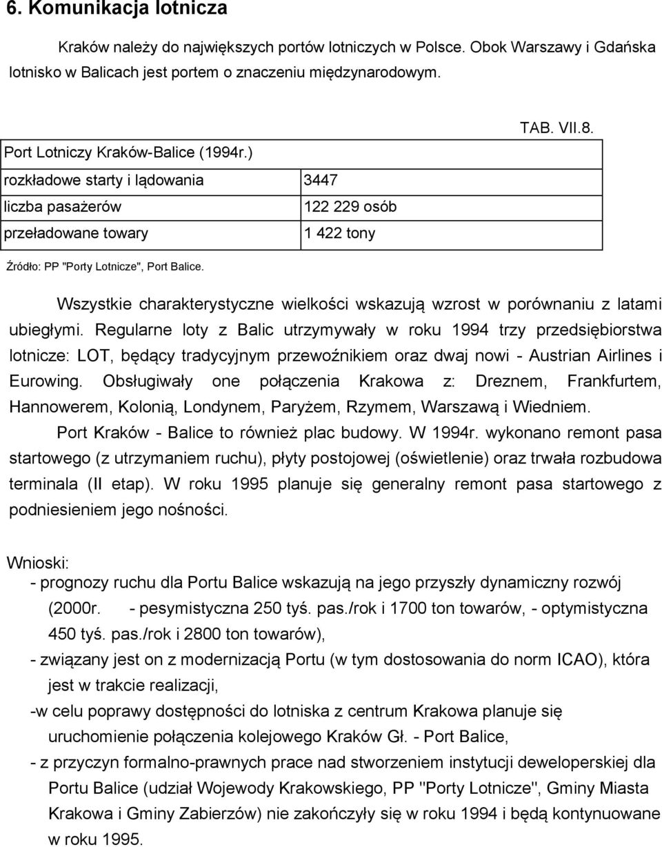 Wszystkie charakterystyczne wielkości wskazują wzrost w porównaniu z latami ubiegłymi.