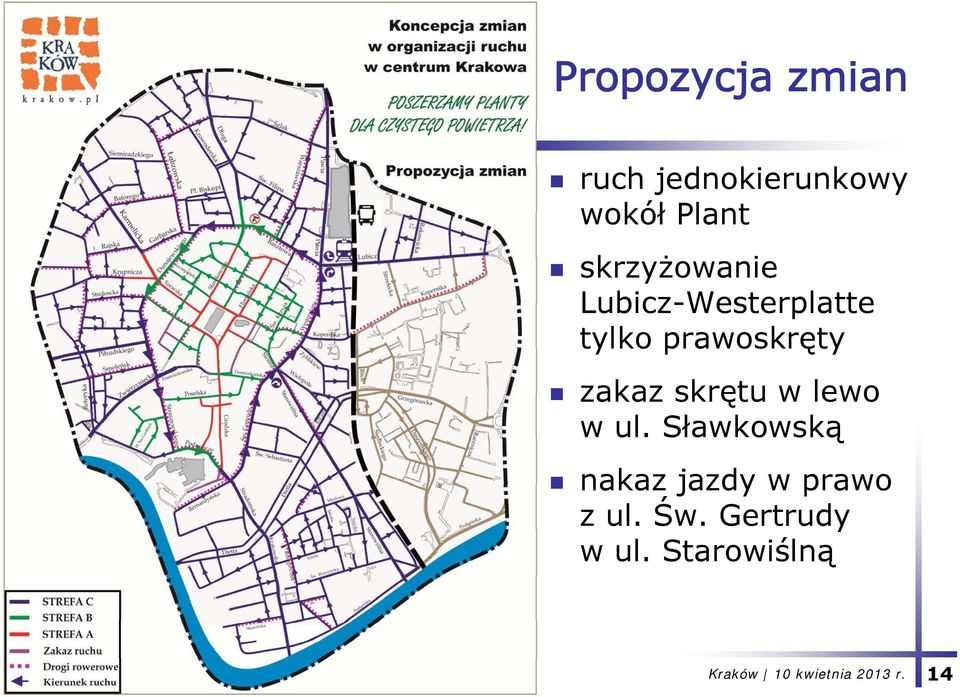 prawoskręty zakaz skrętu w lewo w ul.