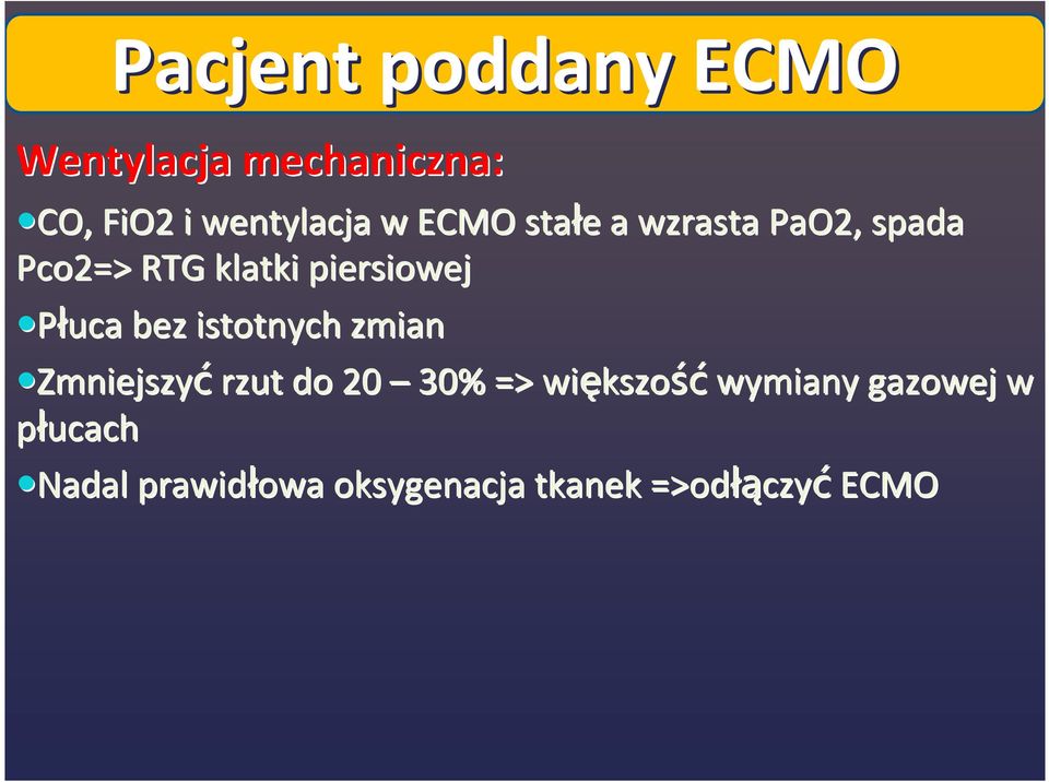 istotnych zmian Zmniejszyć rzut do 20 30% => większo kszość