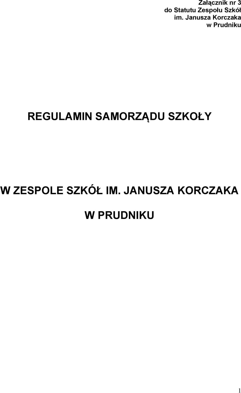 Janusza Korczaka w Prudniku