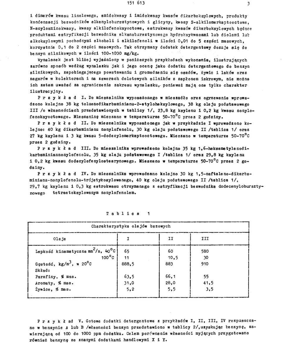 alkilofenoli w ilości 0,0 do 5 części masowych, korzystnie 0, do 2 części masowych. Tak otrzymany dodatek detergentowy dozuje się do benzyn silnikowych w ilości 00-000 mg/kg.