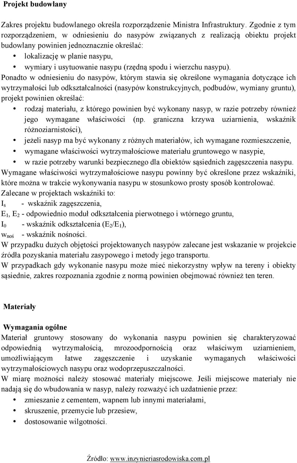 (rzędną spodu i wierzchu nasypu).