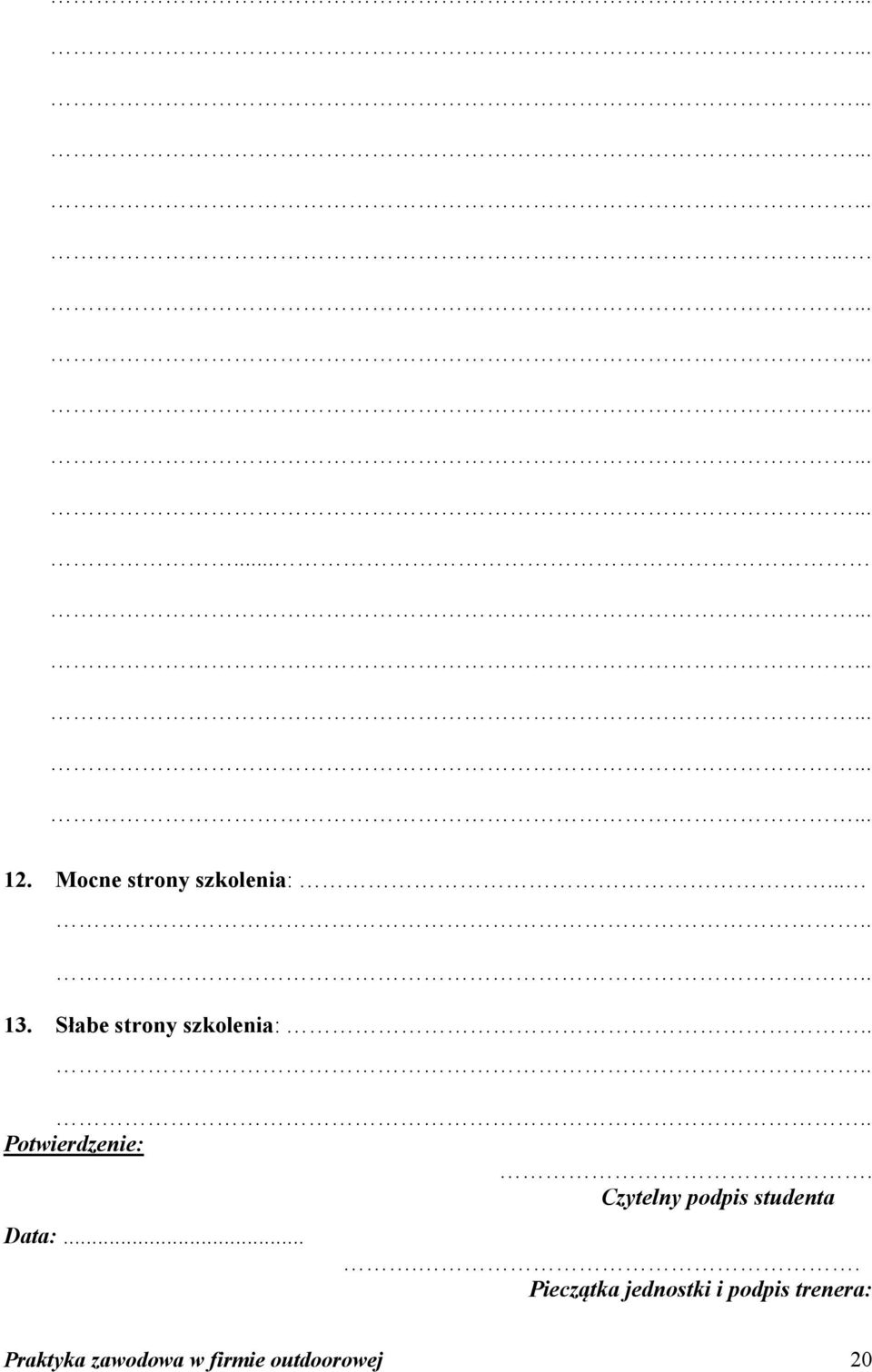 Czytelny podpis studenta Data:.