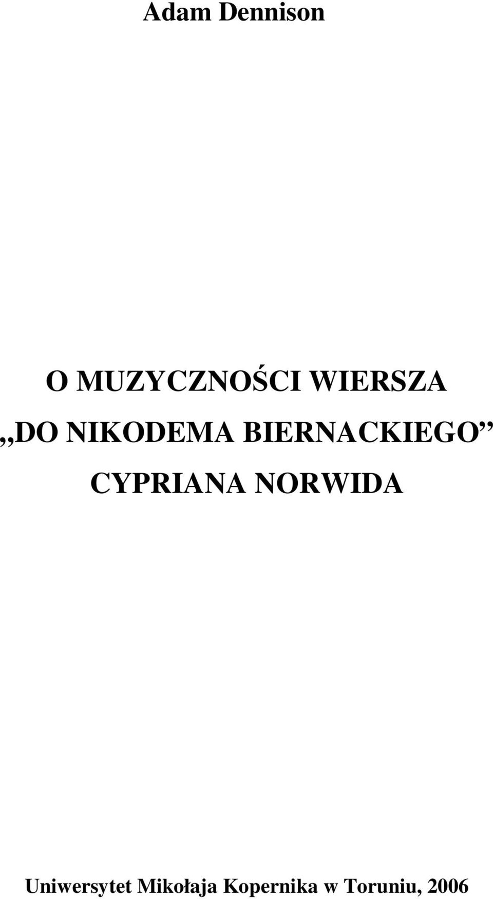 BIERNACKIEGO CYPRIANA NORWIDA