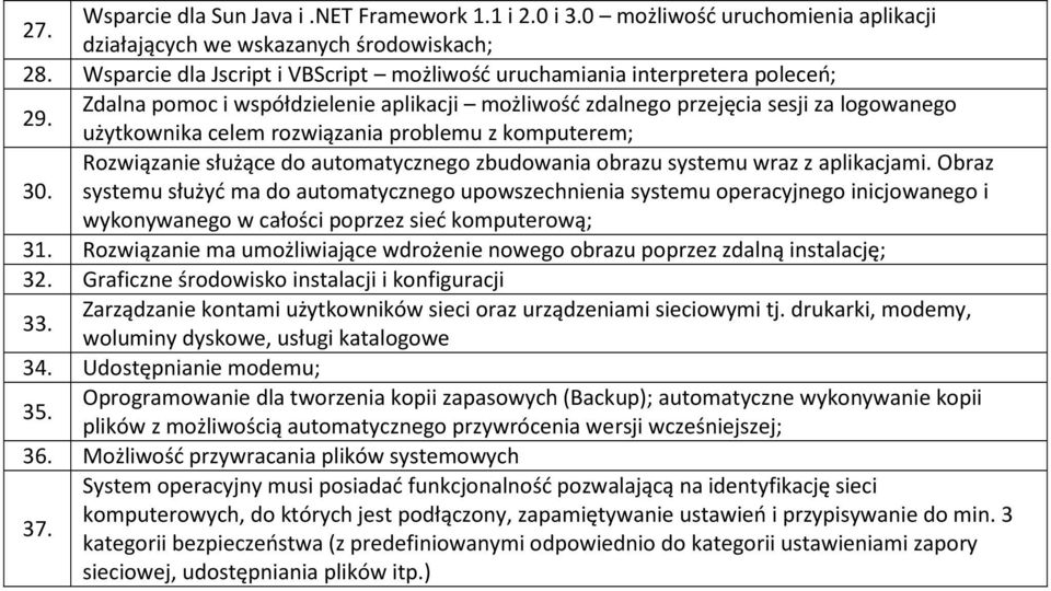 użytkownika celem rozwiązania problemu z komputerem; Rozwiązanie służące do automatycznego zbudowania obrazu systemu wraz z aplikacjami. Obraz 30.