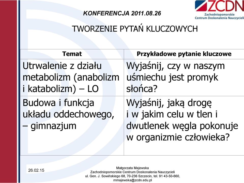 pytanie kluczowe Wyjaśnij, czy w naszym uśmiechu jest promyk słońca?