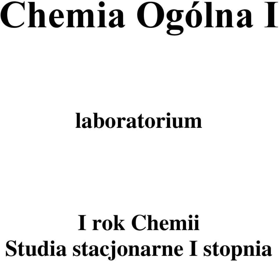 rok Chemii Studia