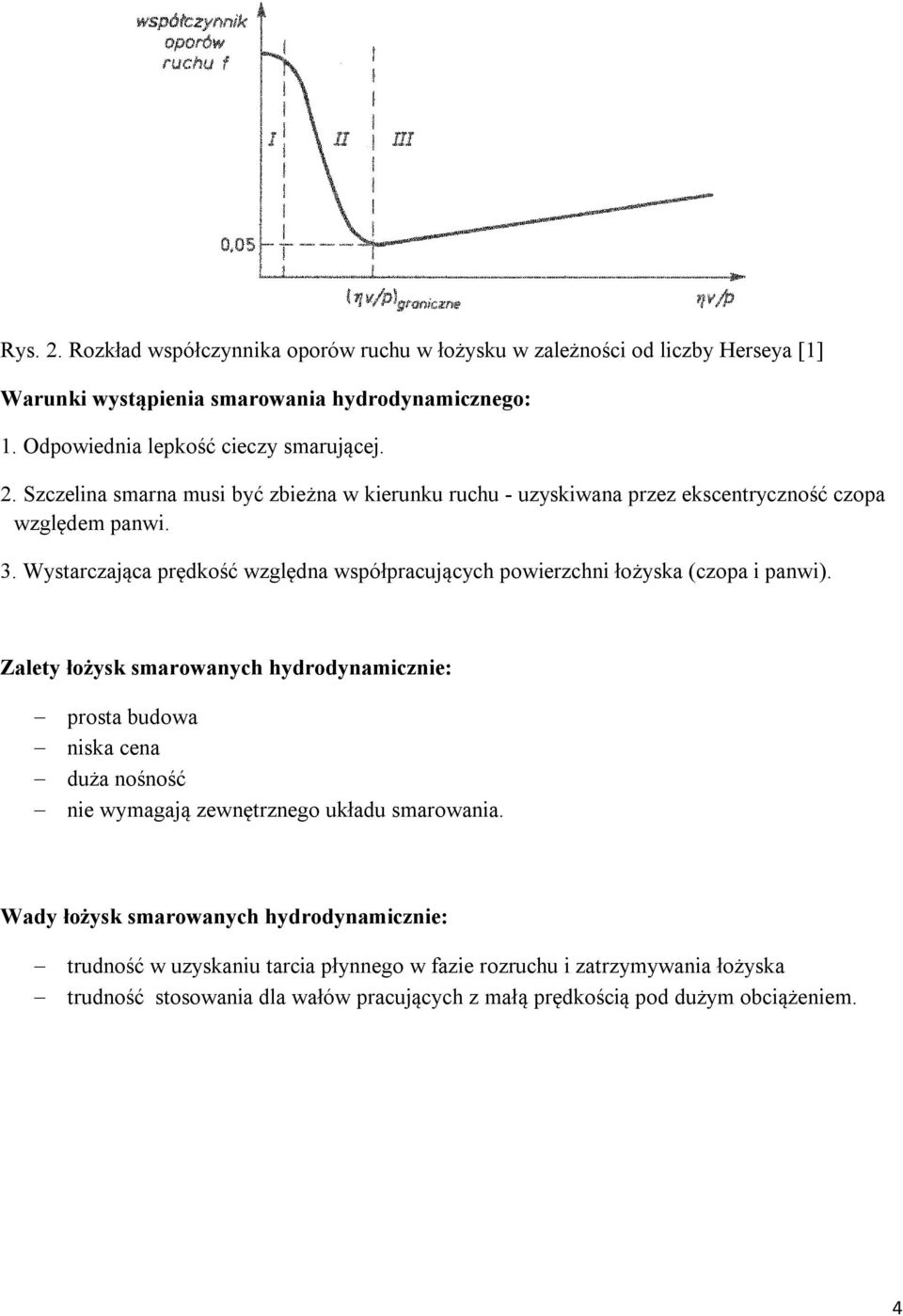 Wystarczająca prędkość względna współpracujących powierzchni łożyska (czopa i panwi).