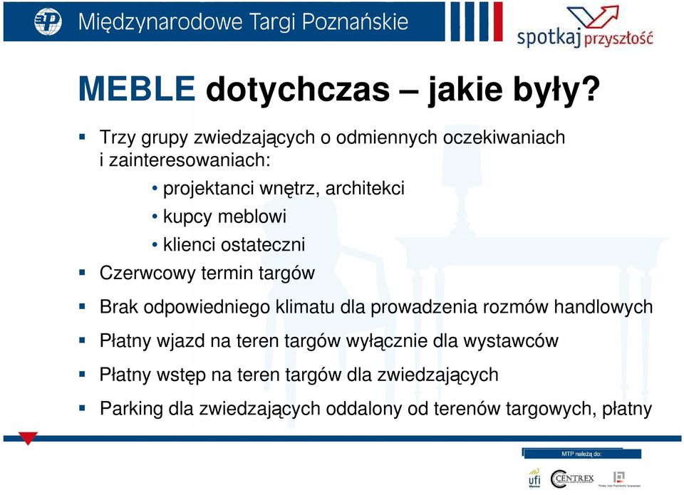 kupcy meblowi klienci ostateczni Czerwcowy termin targów Brak odpowiedniego klimatu dla prowadzenia