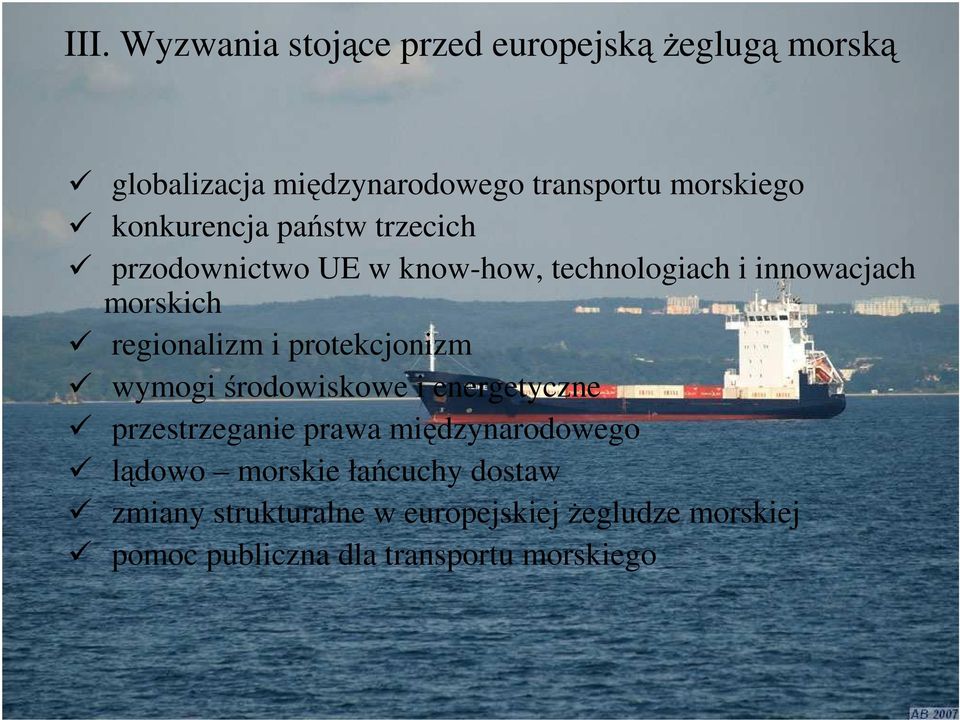 i protekcjonizm wymogi środowiskowe i energetyczne przestrzeganie prawa międzynarodowego lądowo morskie