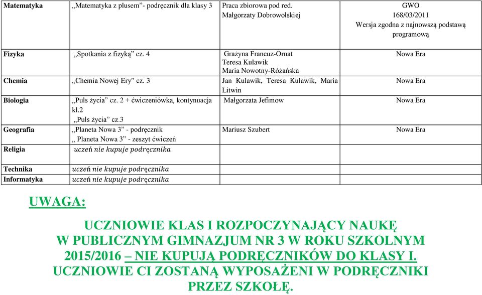 2 + ćwiczeniówka, kontynuacja Małgorzata Jefimow kl.2 Puls życia cz.