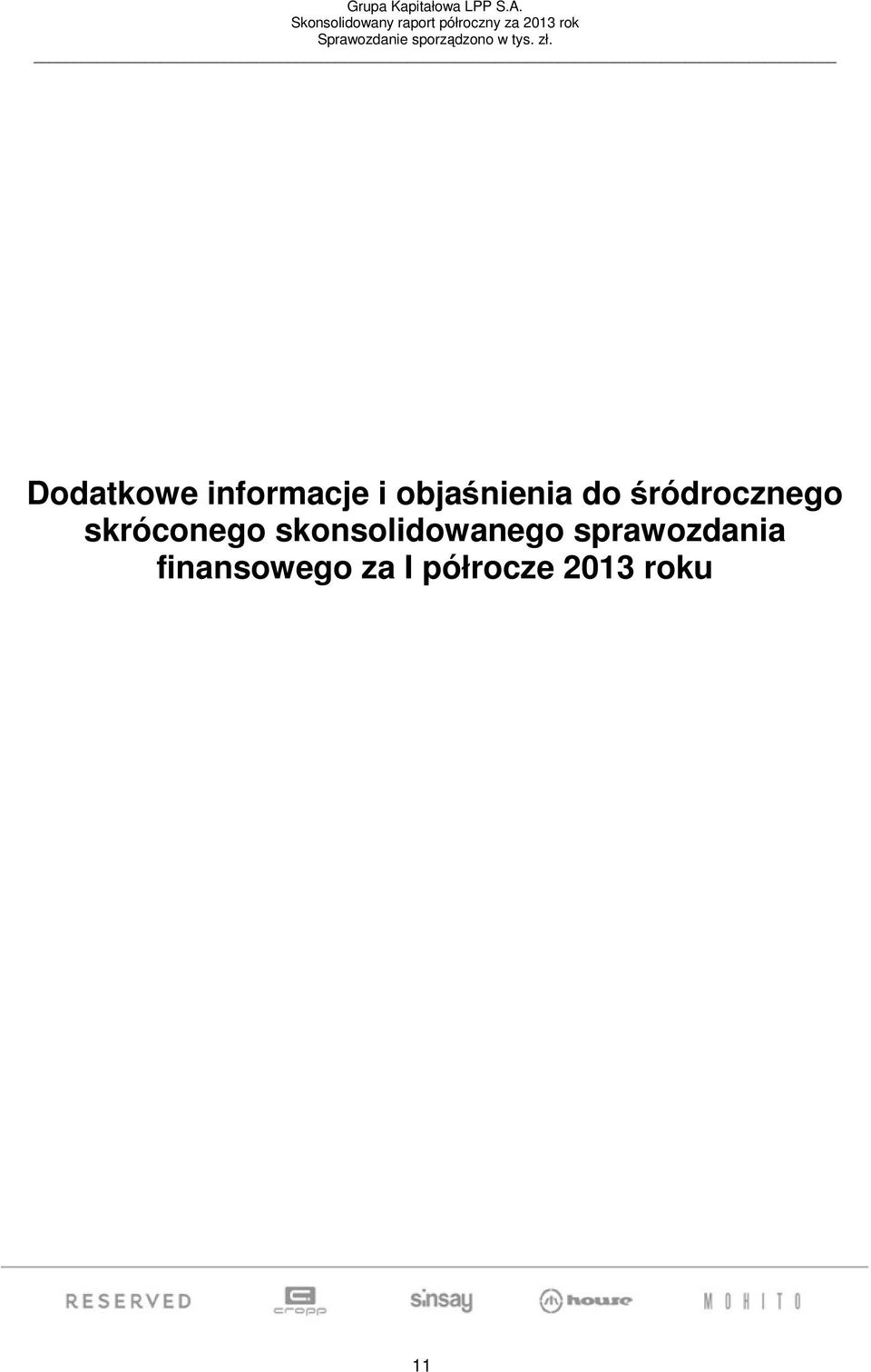 skróconego skonsolidowanego