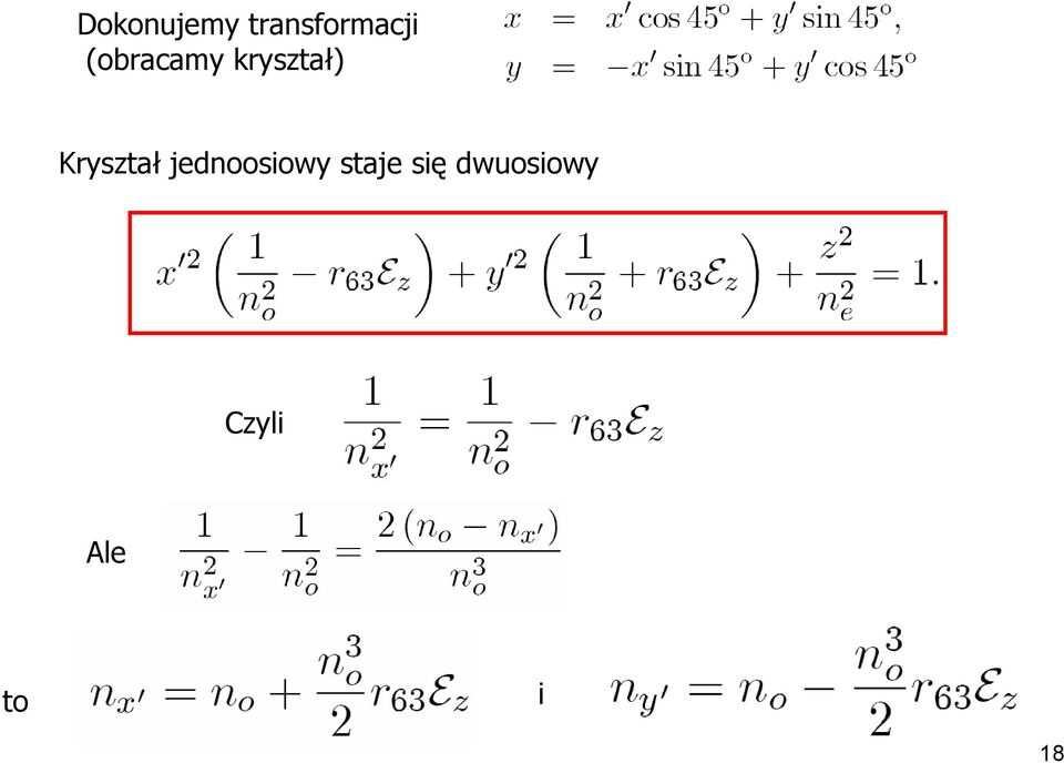 Kryształ jednoosiowy