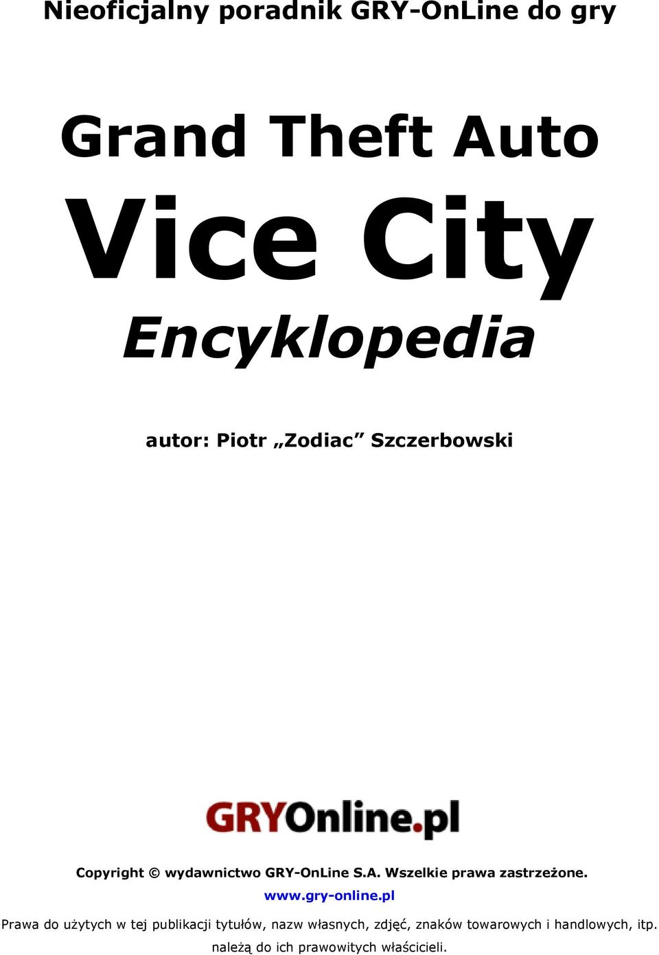 Wszelkie prawa zastrzeżone.