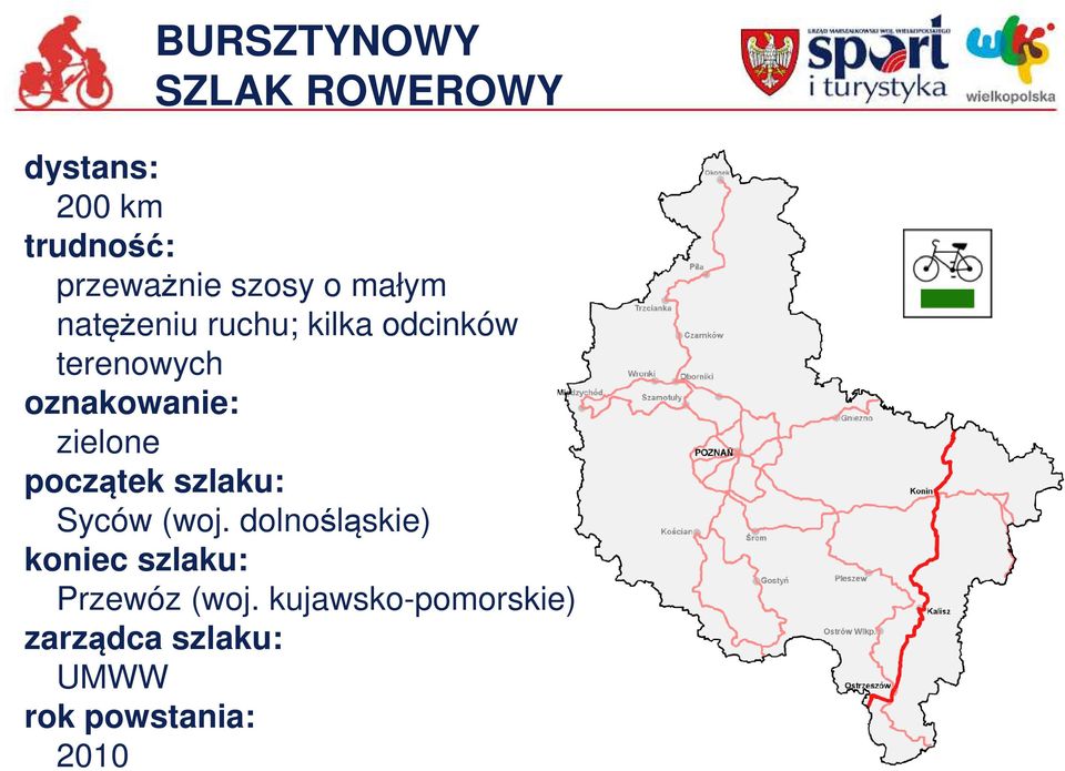 oznakowanie: zielone początek szlaku: Syców (woj.