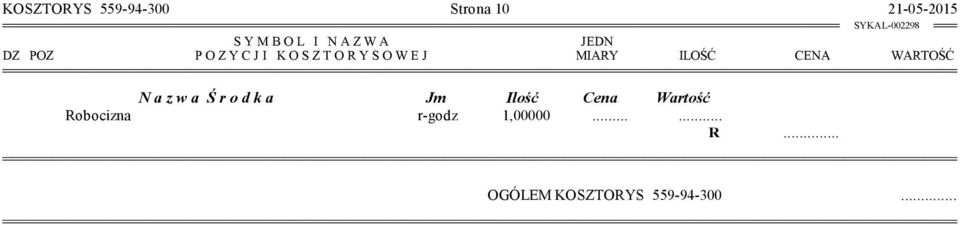 Robocizna r-godz 1,00000.