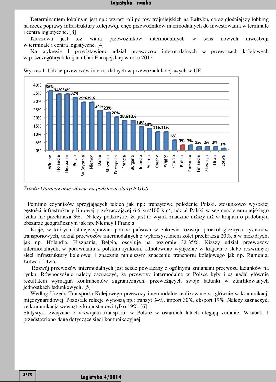 [8] Kluczowa jest też ż wiara przewoźników intermodalnych w sens nowych inwestycji w terminale i centra logistyczne.