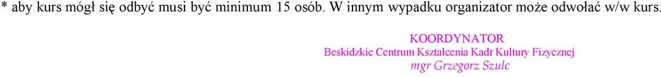 w/w kurs.