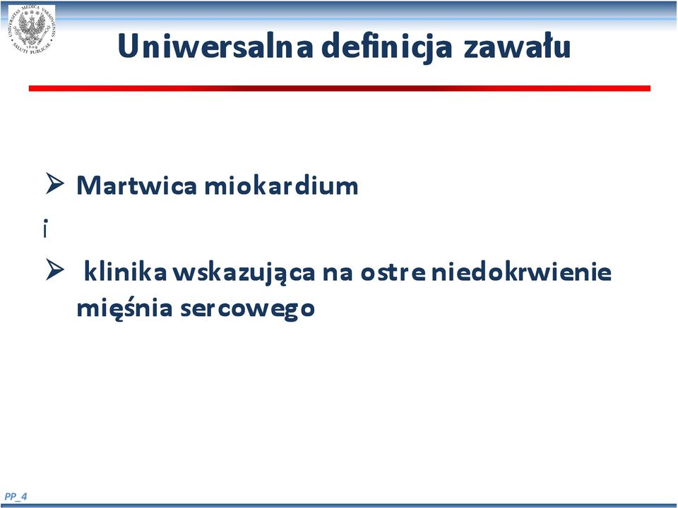 klinika wskazująca na ostre