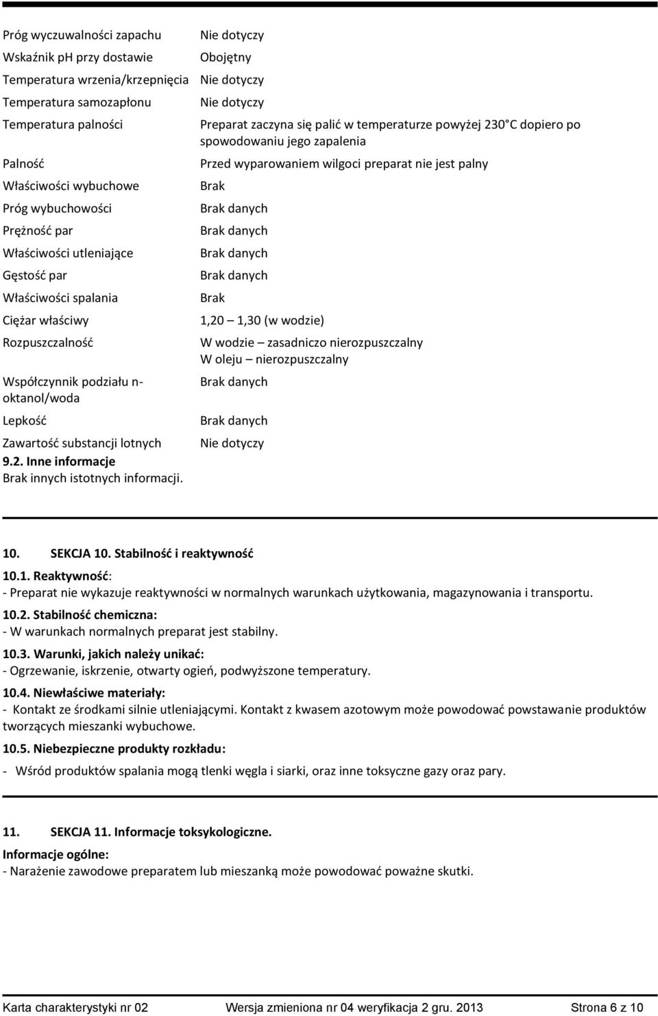 Inne informacje Brak innych istotnych informacji.