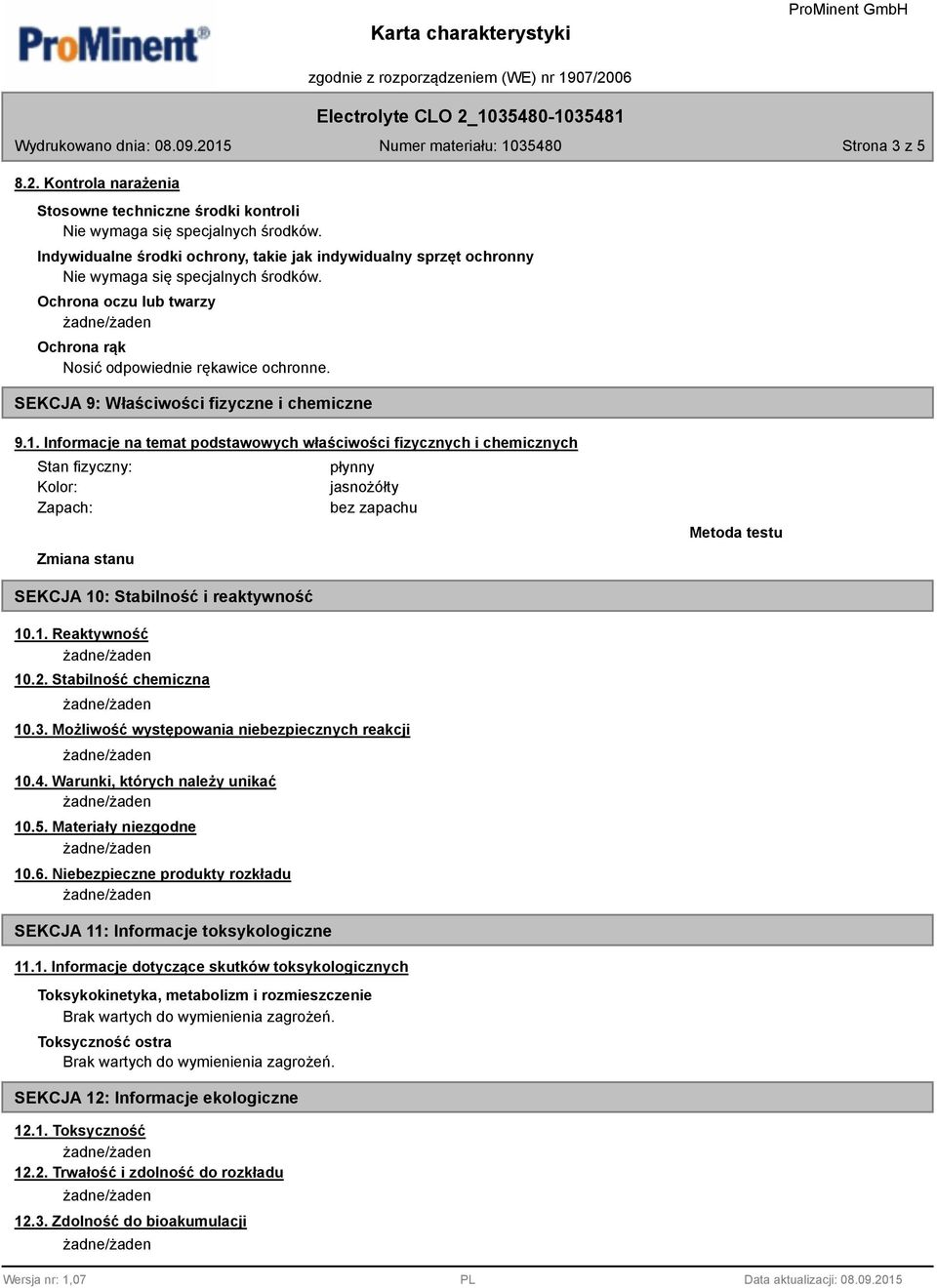 SEKCJA 9: Właściwości fizyczne i chemiczne 9.1.