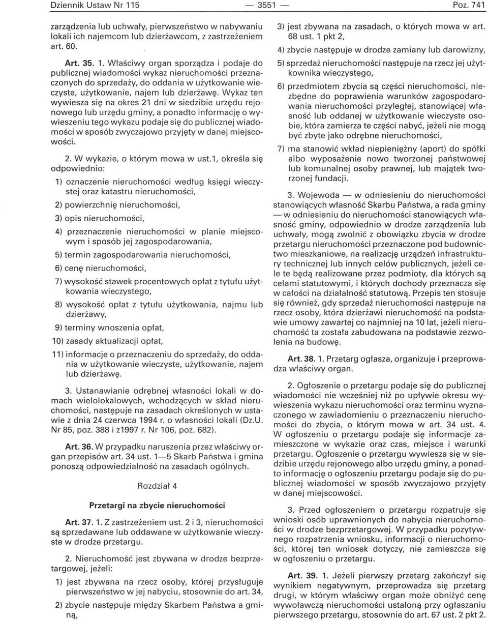 w danej miejscowości. 2. W wykazie, o którym mowa w ust.