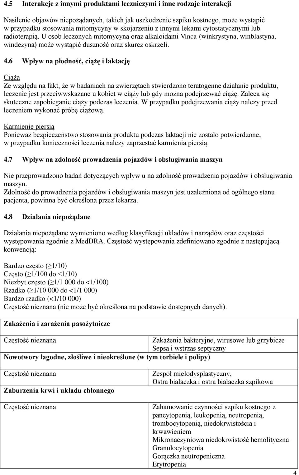 6 Wpływ na płodność, ciążę i laktację Ciąża Ze względu na fakt, że w badaniach na zwierzętach stwierdzono teratogenne działanie produktu, leczenie jest przeciwwskazane u kobiet w ciąży lub gdy można