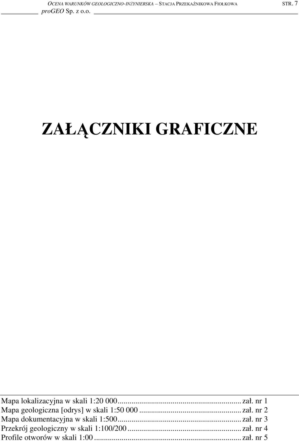 nr 1 Mapa geologiczna [odrys] w skali 1:50 000... zał.