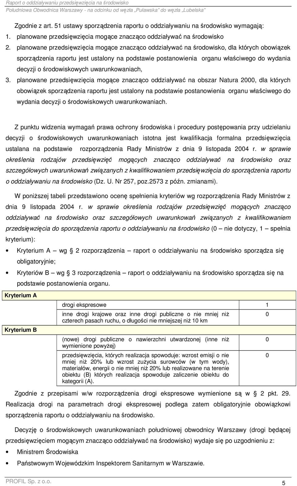 planowane przedsięwzięcia mogące znacząco oddziaływać na środowisko, dla których obowiązek sporządzenia raportu jest ustalony na podstawie postanowienia organu właściwego do wydania decyzji o
