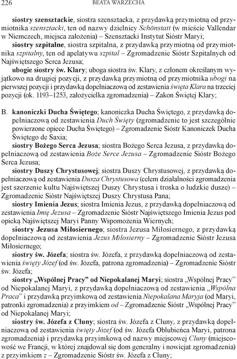 Najświętszego Serca Jezusa; ubogie siostry św. Klary; uboga siostra św.