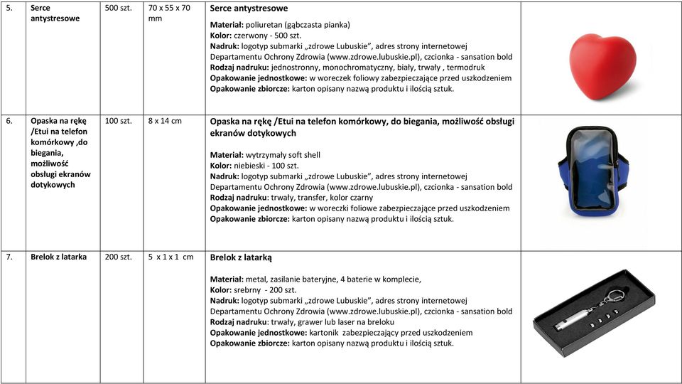 Opaska na rękę /Etui na telefon komórkowy,do biegania, możliwość obsługi ekranów dotykowych 100 szt.