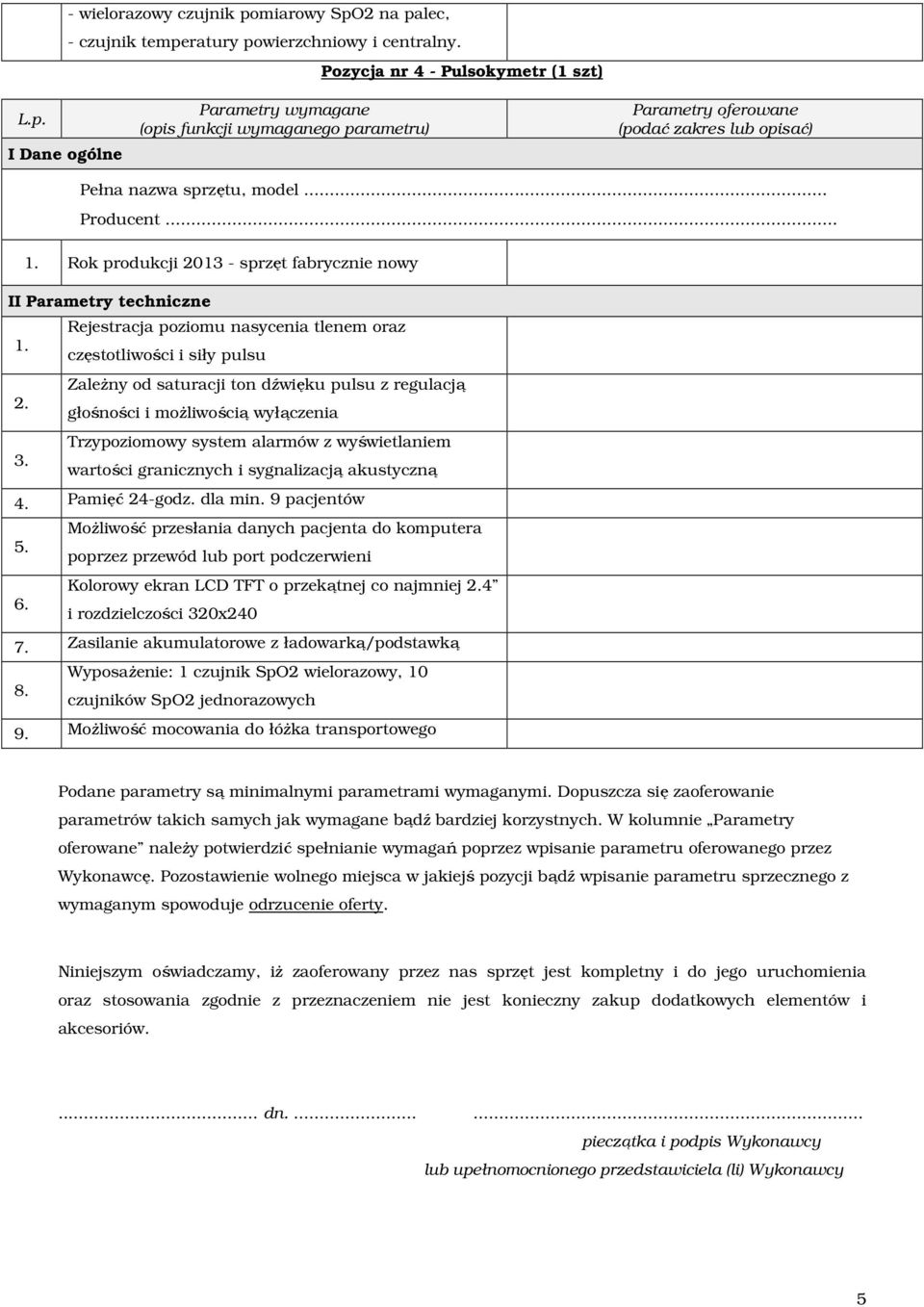 głośności i moŝliwością wyłączenia Trzypoziomowy system alarmów z wyświetlaniem wartości granicznych i sygnalizacją akustyczną Pamięć 24-godz. dla min.