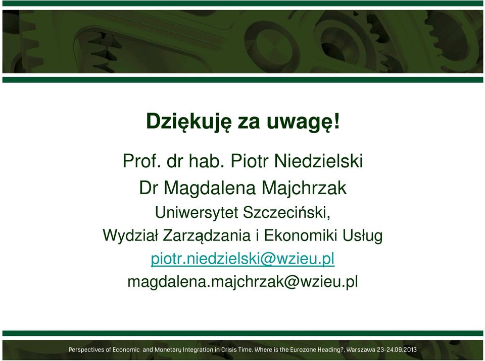 Uniwersytet Szczeciński, Wydział Zarządzania i