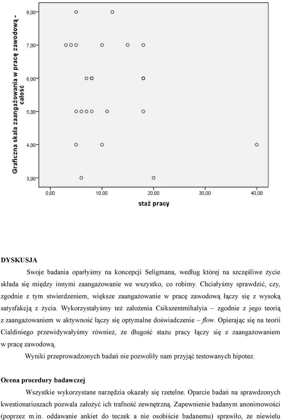 Wykorzystałyśmy też założenia Csikszentmihalyia zgodnie z jego teorią z zaangażowaniem w aktywność łączy się optymalne doświadczenie flow.