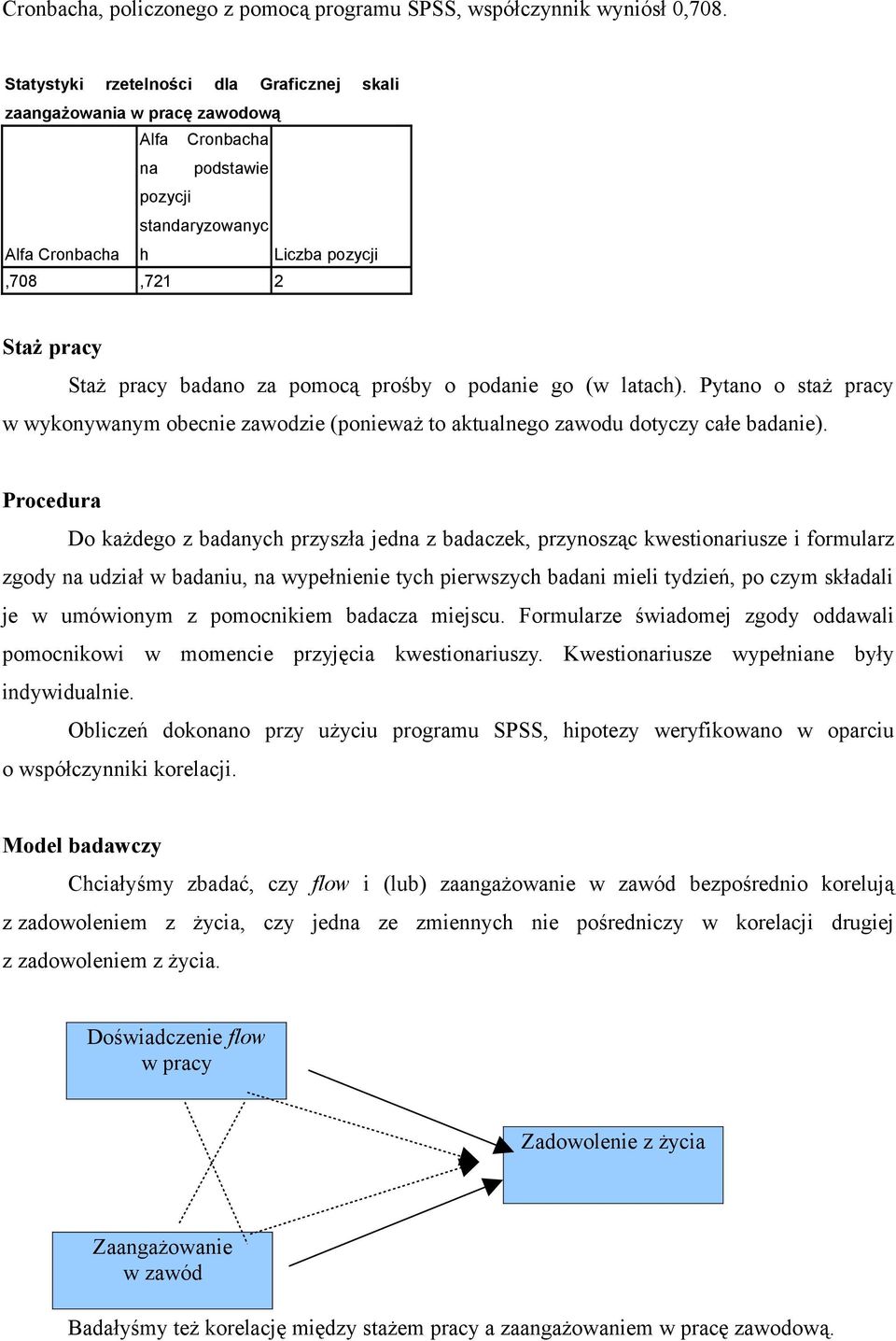 za pomocą prośby o podanie go (w latach). Pytano o staż pracy w wykonywanym obecnie zawodzie (ponieważ to aktualnego zawodu dotyczy całe badanie).