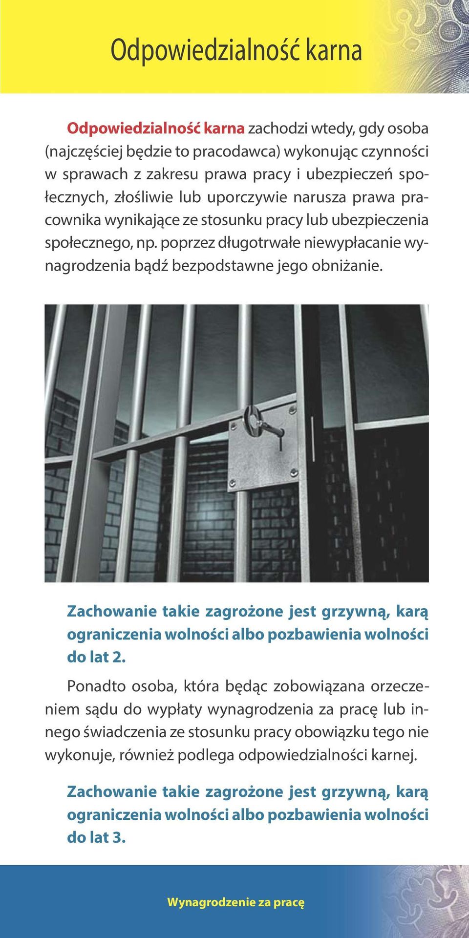 Zachowanie takie zagrożone jest grzywną, karą ograniczenia wolności albo pozbawienia wolności do lat 2.