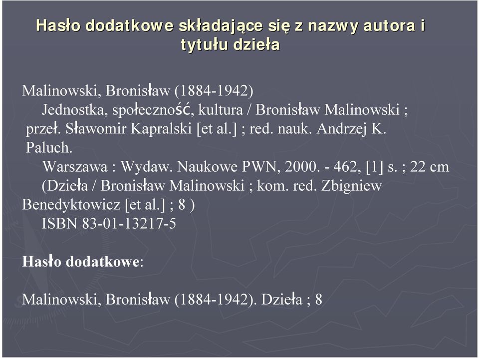 Andrzej K. Paluch. Warszawa : Wydaw. Naukowe PWN, 2000. - 462, [1] s.