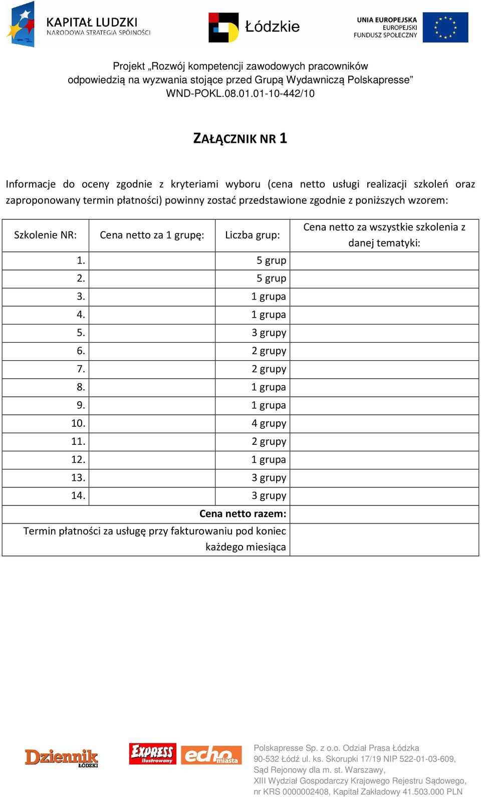 5 grup 3. 1 grupa 4. 1 grupa 5. 3 grupy 6. 2 grupy 7. 2 grupy 8. 1 grupa 9. 1 grupa 10. 4 grupy 11. 2 grupy 12. 1 grupa 13. 3 grupy 14.