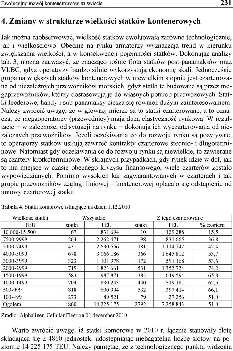 3, można zauważyć, że znacząco rośnie flota statków post-panamaksów oraz VLBC, gdyż operatorzy bardzo silnie wykorzystują ekonomię skali.