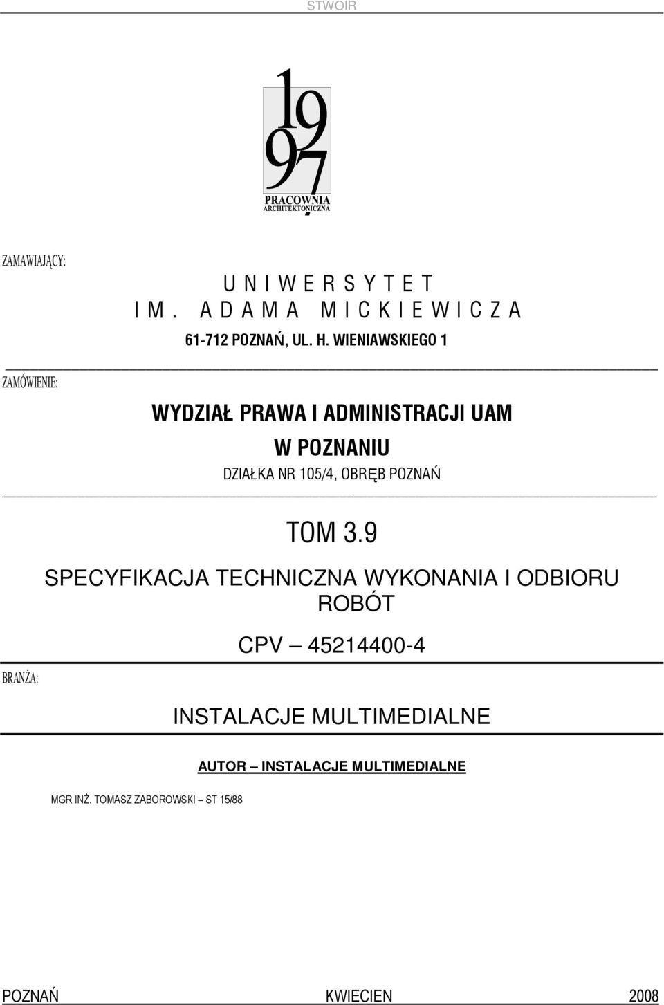 POZNAŃ BRANśA: TOM 3.