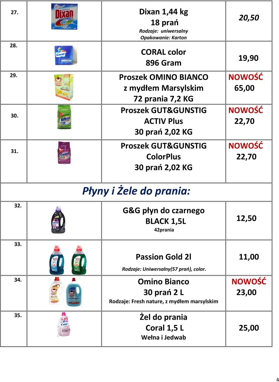 Proszek GUT&GUNSTIG ColorPlus 30 prań 2,02 KG 20,50 19,90 65,00 22,70 22,70 32.