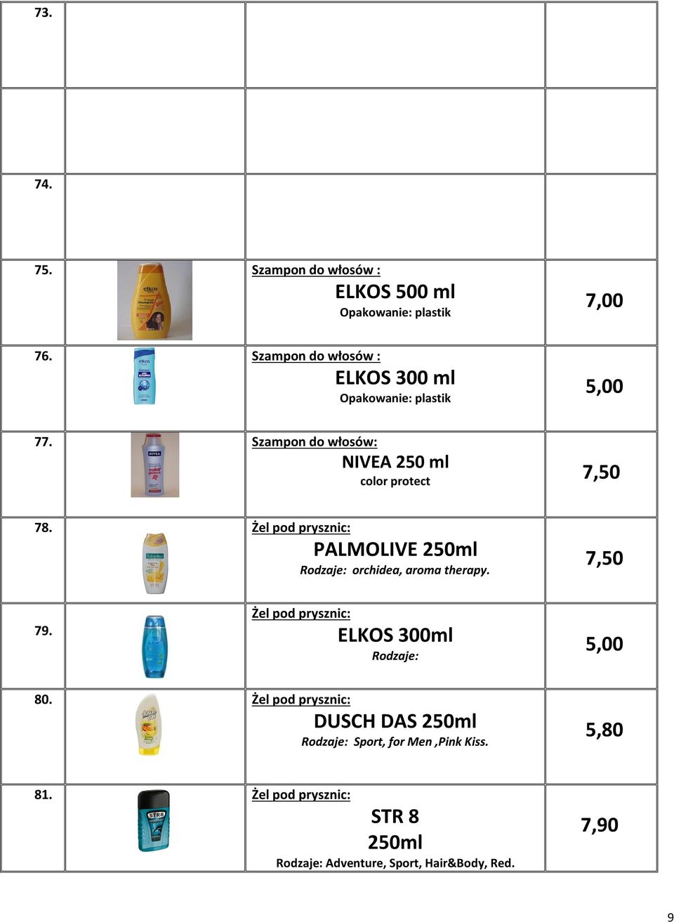 Szampon do włosów: NIVEA 250 ml color protect 7,50 78.