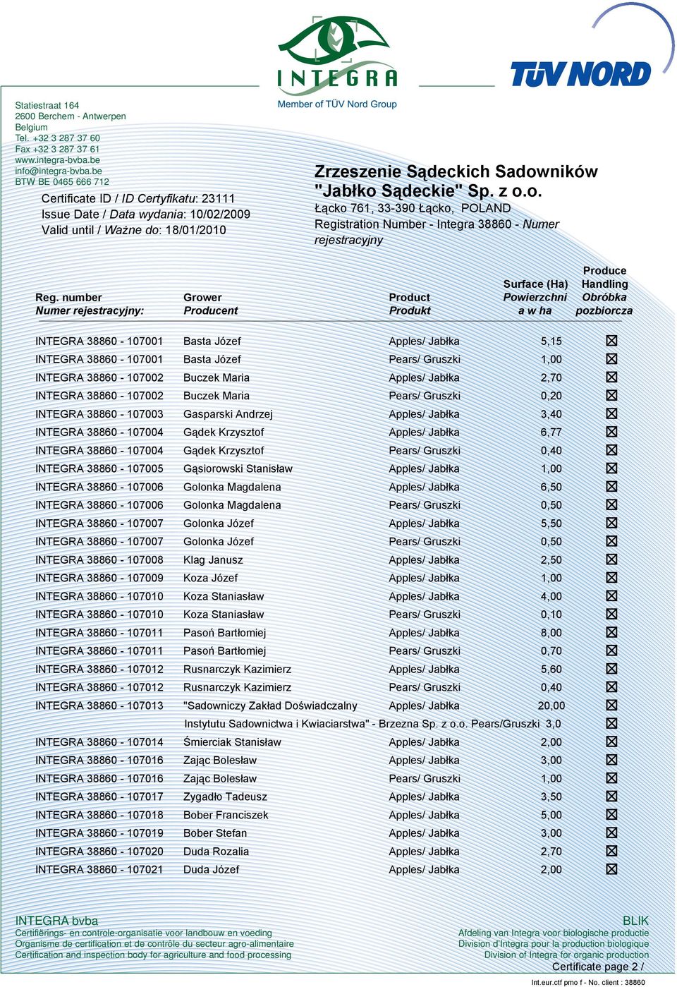 INTEGRA 38860-107007 Golonka Józef 5,50 INTEGRA 38860-107007 Golonka Józef INTEGRA 38860-107008 Klag Janusz INTEGRA 38860-107009 Koza Józef INTEGRA 38860-107010 Koza Staniasław INTEGRA 38860-107010