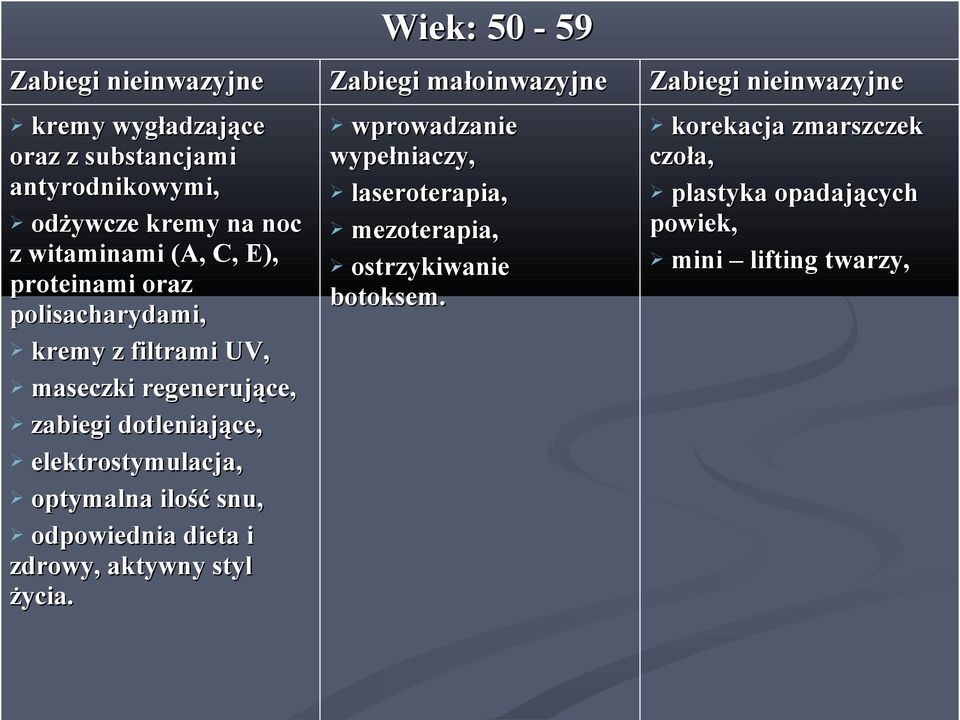 ilość snu, odpowiednia dieta i zdrowy, aktywny styl życia.