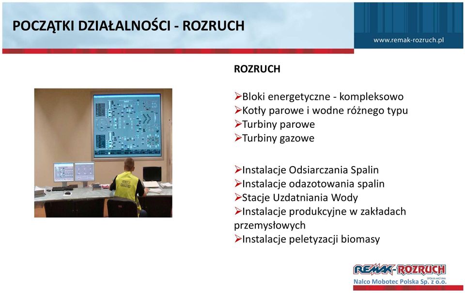 Spalin Instalacje odazotowania spalin Stacje Uzdatniania Wody Instalacje