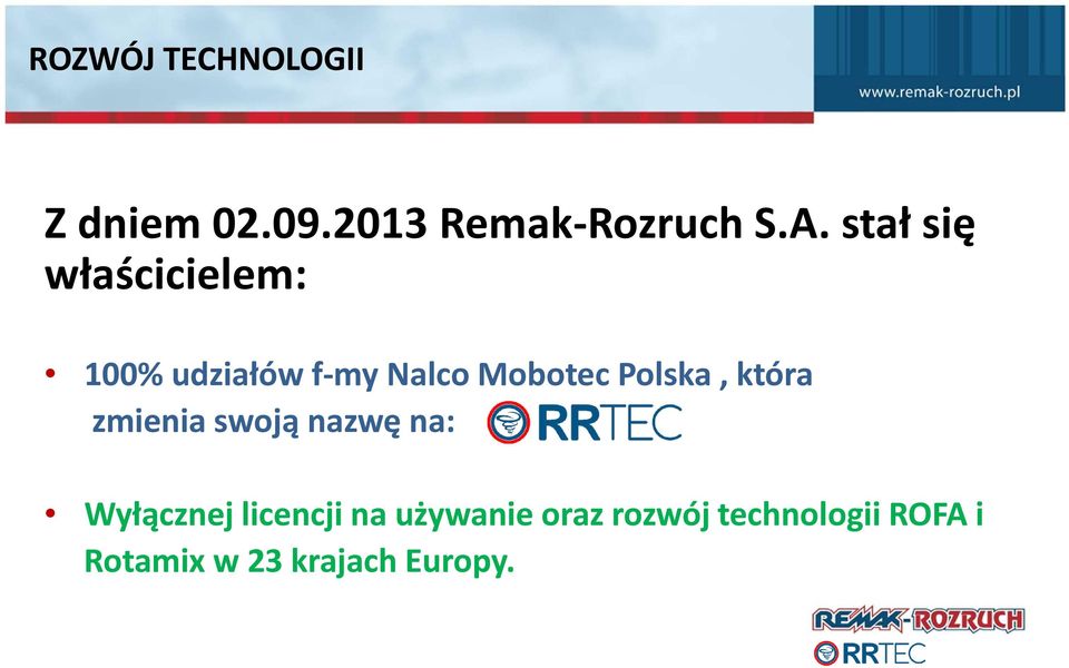 Polska, która zmienia swoją nazwę na: Wyłącznej licencji na