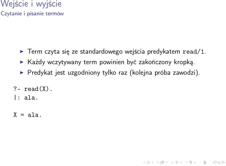 Każdy wczytywany term powinien być zakończony