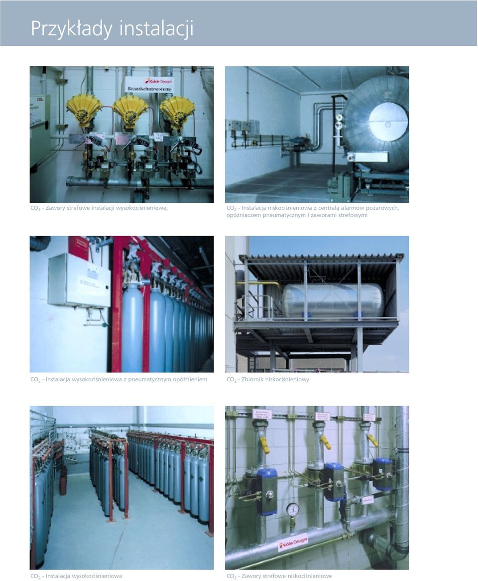 zaworami strefowymi CO 2 - Instalacja wysokociênieniowa z pneumatycznym opóênieniem CO 2